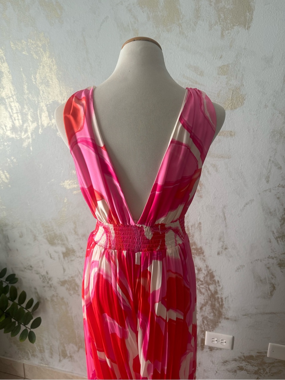 Flying Tomato Pink & Red Abstract Print Maxi Jumpsuit - Picture 4 of 4